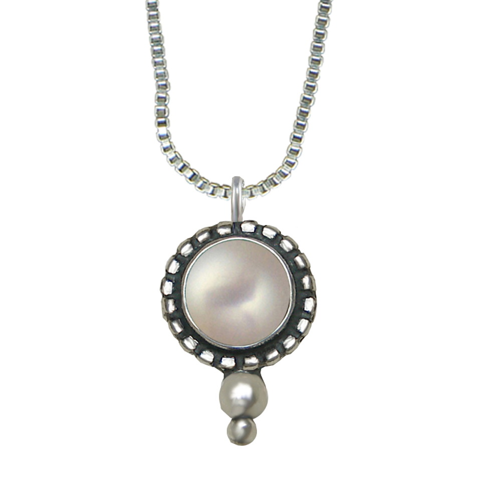 Sterling Silver Little Cultured Freshwater Pearl Pendant Necklace